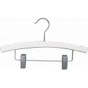 White Combination Hanger w/ Clips - 12"