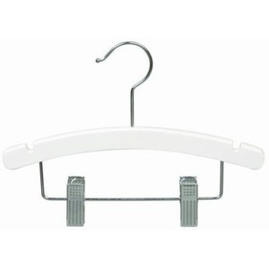 White 10" Combination Hanger w/ Clips